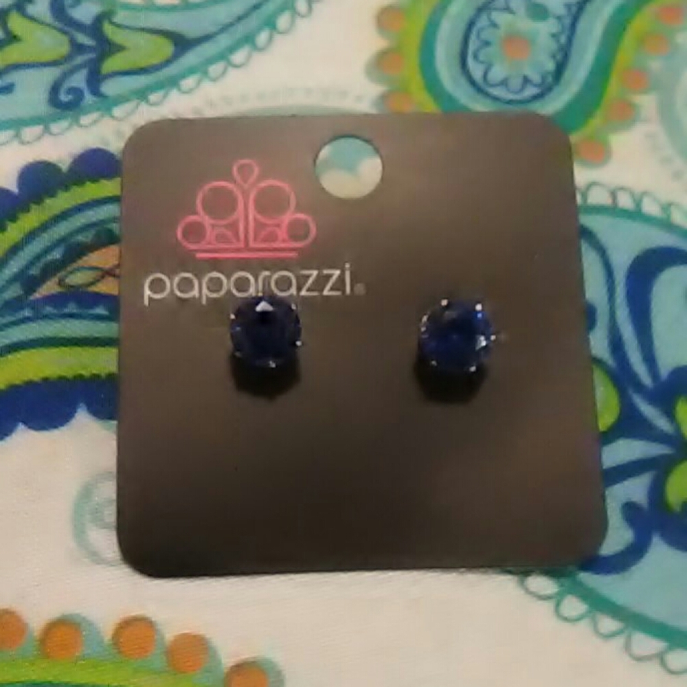 Paparazzi ,Blue diamond Earrings